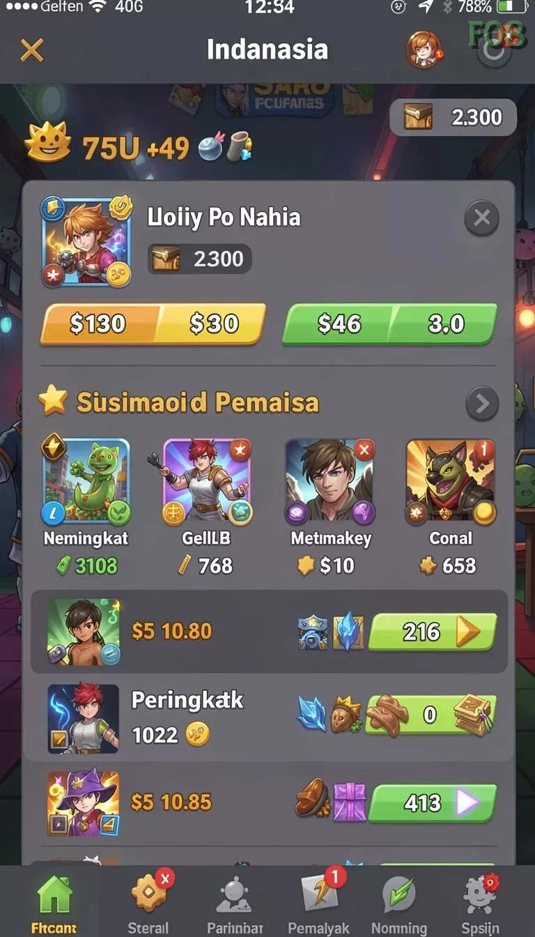 Cuplikan layar 380SLOT — pengaturan akun