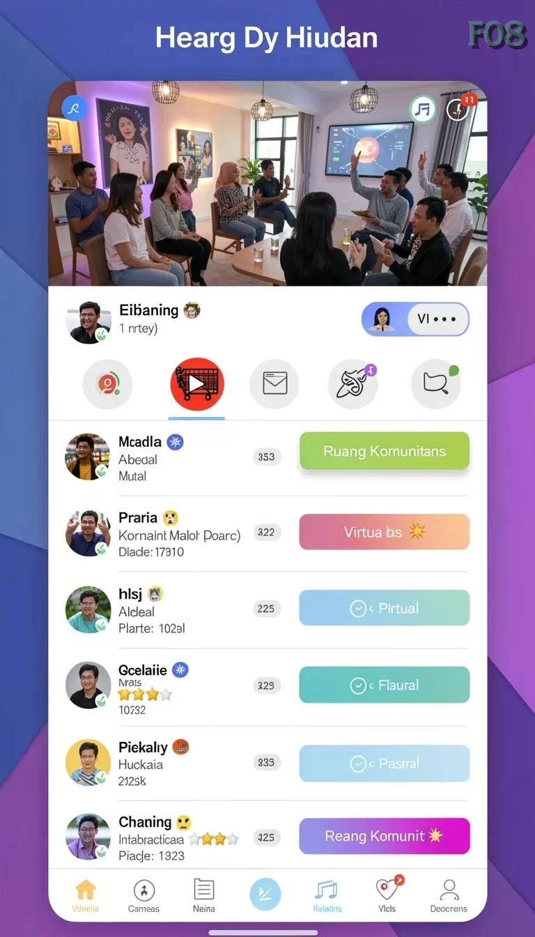 Cuplikan layar VIVATOGEL — menu navigasi